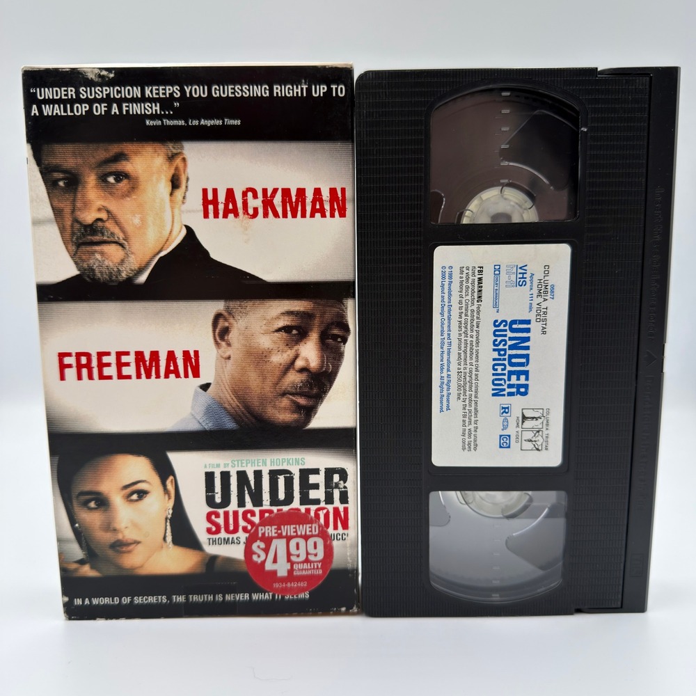 Under Suspicion VHS 2000 Gene Hackman Morgan Freeman Columbia TriStar Movie